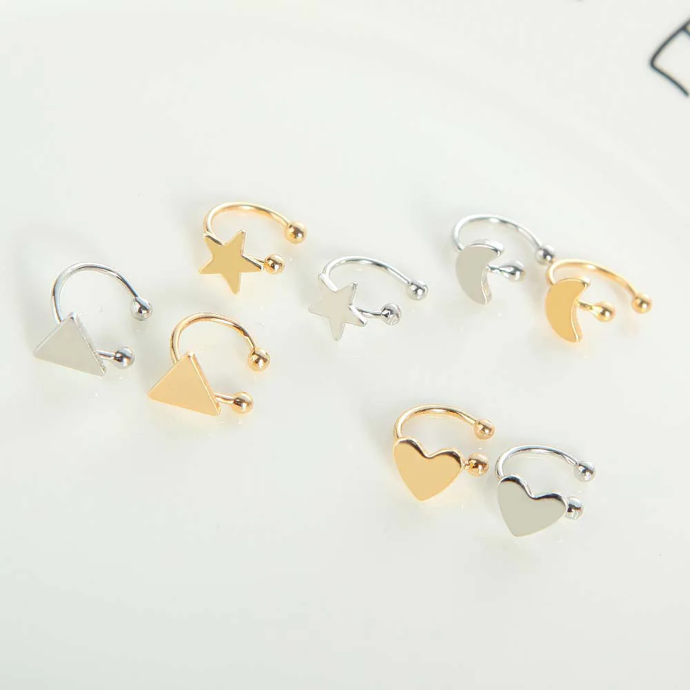 LUMPER 2018 Новое поступление Модные клипсы для ушей без пирсинга в форме сердца