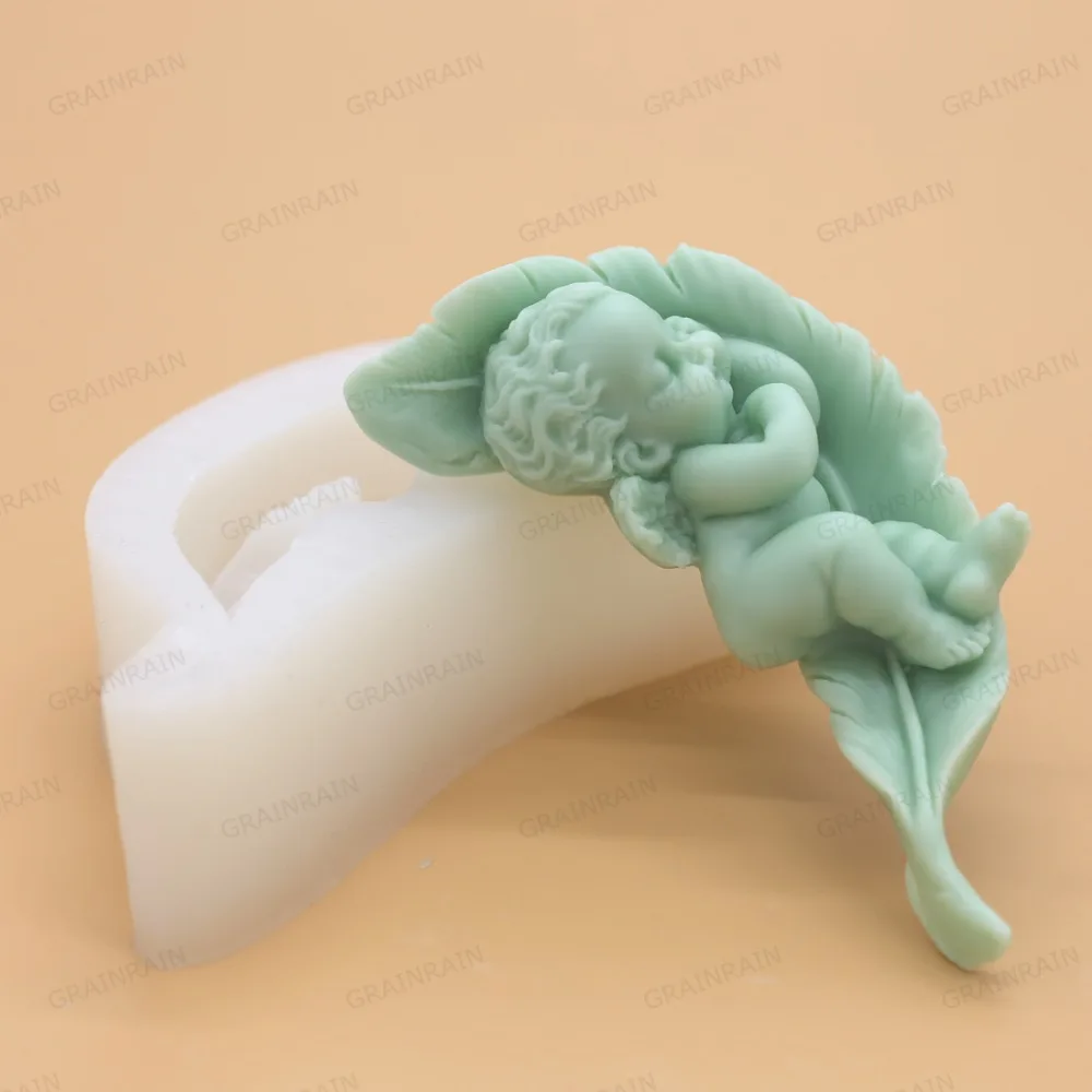 Формочка для мыла Grainrain Baby Sleeping on the leaf инструменты самостоятельного изготовления