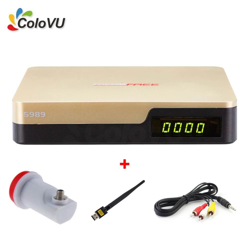 Спутниковые антенны tocomfree S989 + LNB WiFi кабель av fta dvb-s/S2 с ИКС SKS IP ТВ для