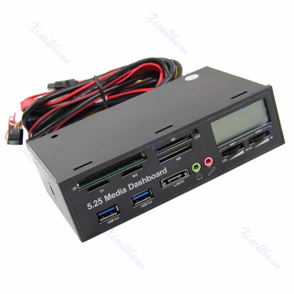 Многофункциональная медиа панель USB 3 0 Все в 1 5 25 дюйма кардридер Прямая