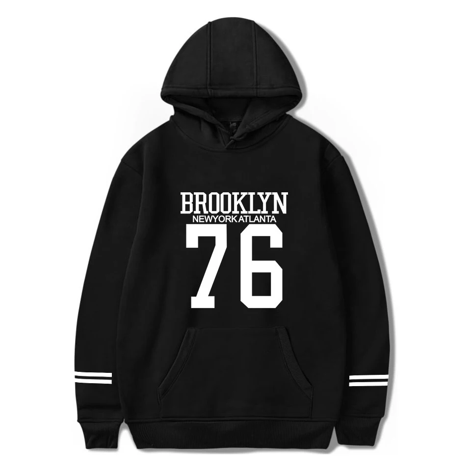 hooded Бруклин 76 толстовки Модные классные хип хоп для мужчин и женщин пуловер с капюшоном длинный рукав унисекс Харадзюку Толстовка спортивный костюм топы - Цвет: hooded