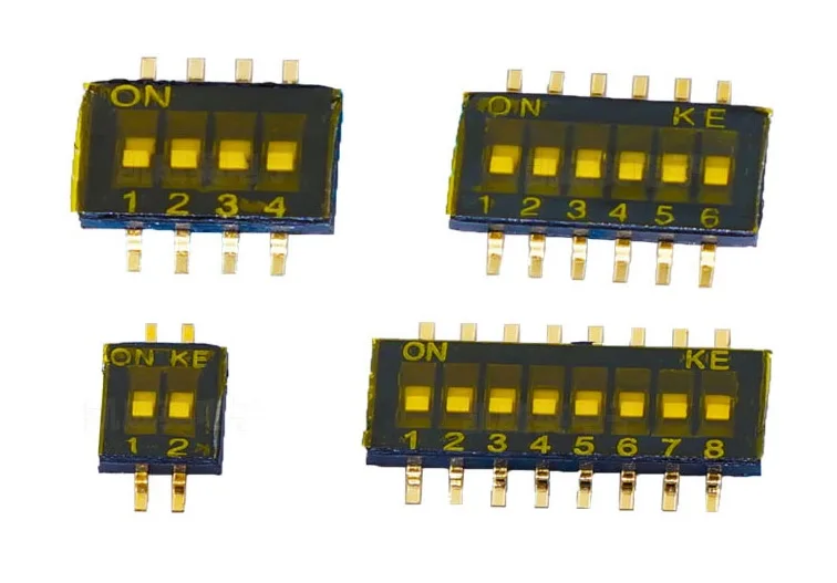5 шт. SMD SMT слайд Тип DIP-переключатель 1P 2P 3P 4P 5P 6P 8P 10P 1,27 мм позиционный путь DIP черный шаг тумблер поверхностного монтажа PCB