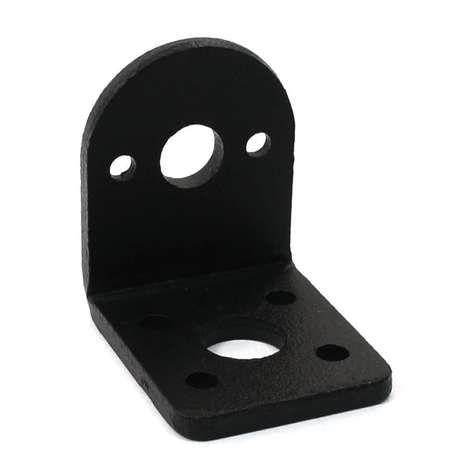 Brand New Black Metal L Shaped Mounting Bracket Holder for 25mm Gear Motor |