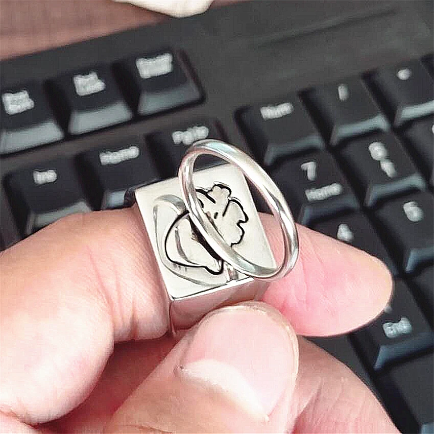 V Attract Boho Heart Design Ring For Girls Men Women And Couple Modern Wedding Engagement Stainless Steel Set | Украшения и
