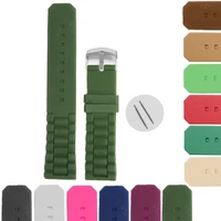 22mm dark green silicone jelly rubber unisex watch band straps wb1052f22jb