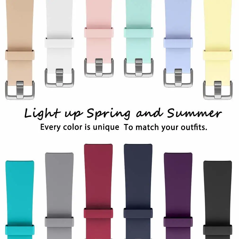 Duszake ремешок для Fitbit Versa Lite ремешок для Fitbit Versa Edition Мягкая замена для силиконового ремешка Браслет для Fitbit Versa