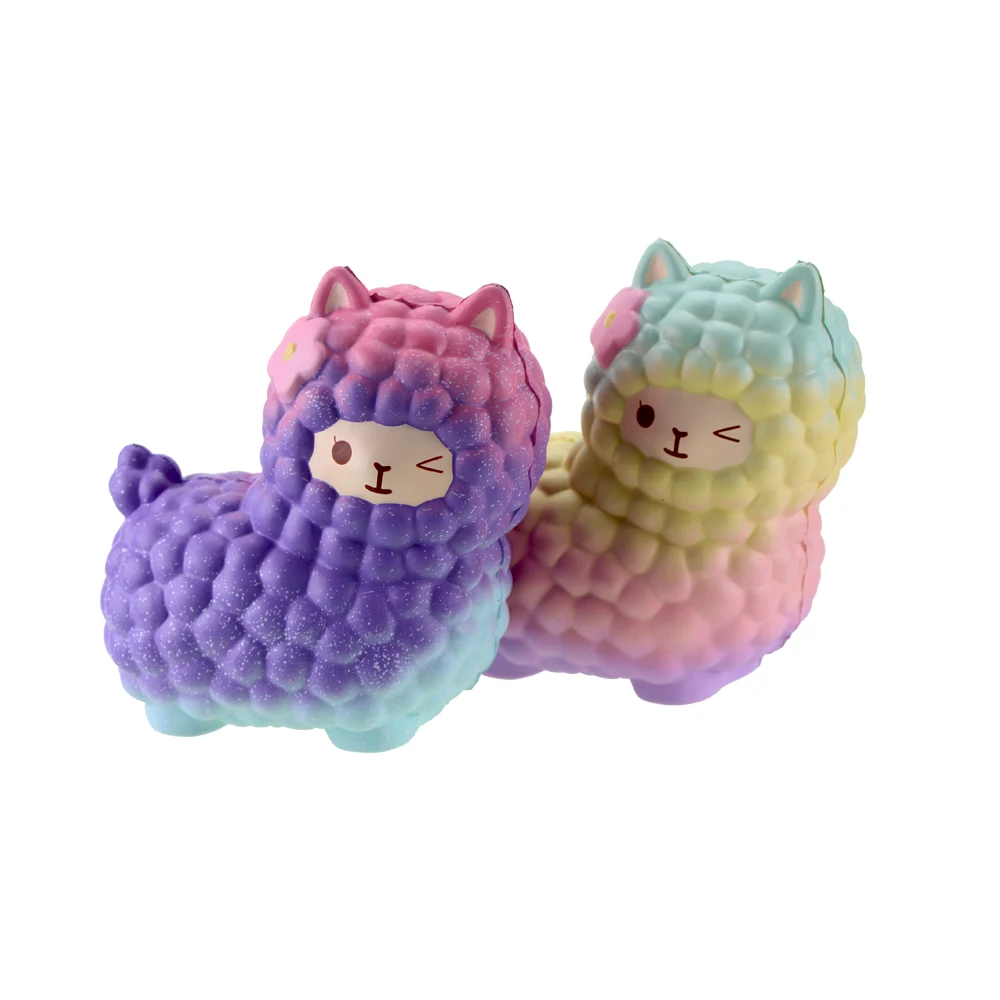 Jumbo мягкими Vlampo Альпака планки Kawaii Squishy замедлить рост лицензированный 19 см