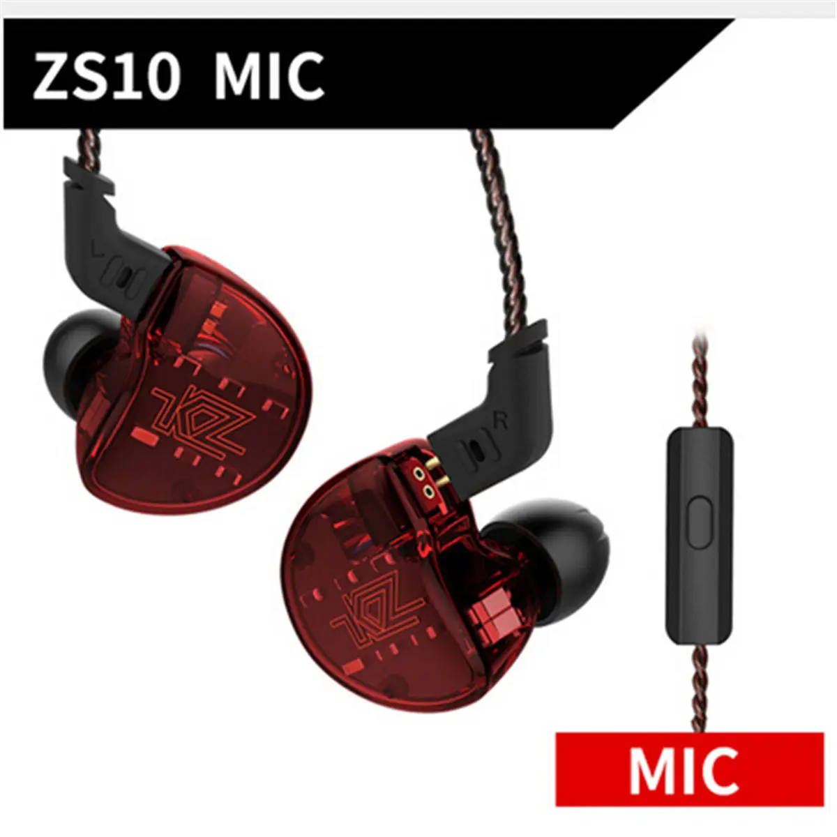 KZ ZS10 4BA с 1 динамическим гибридным наушником HIFI DJ Monito спортивные наушники для бега