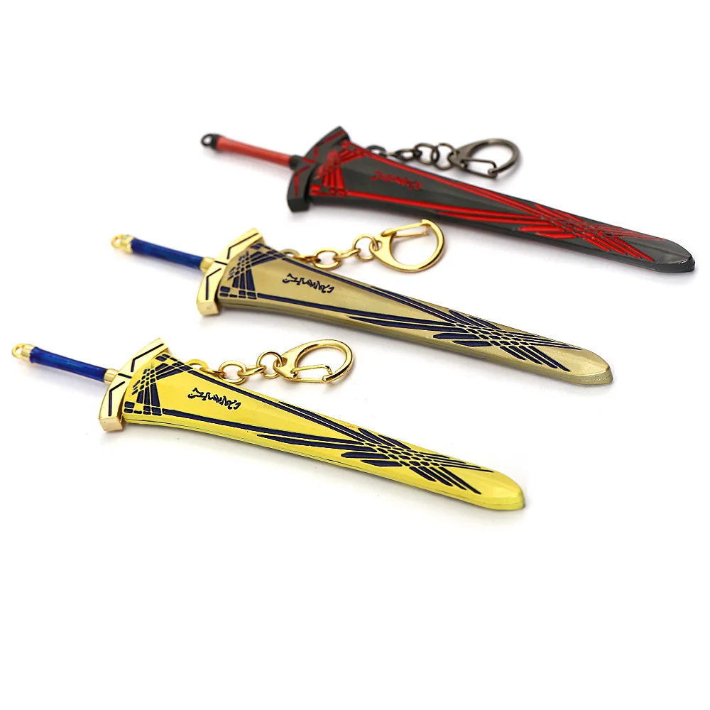 Fashion Keychain Model Fate Stay Night Saber Caliburn Sword Toy Metal Key Chains Mix Colors Accessory For Man Car | Украшения и