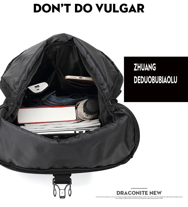 OZUKO Fashion Backpack Men for Teenager 15.6 inch Laptop Backpack Oxford Travel Rucksack Casual School Bags USB Charging Mochila