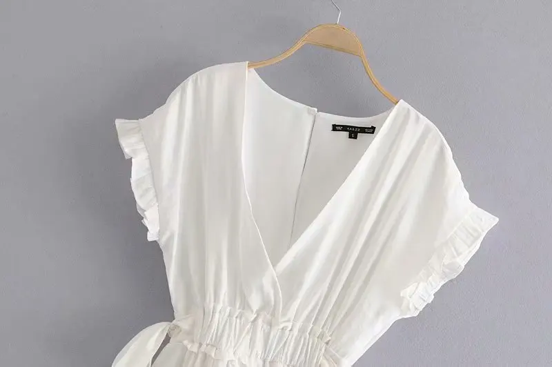 2019 женское модное однотонное платье с v образным вырезом и кружевным бантом