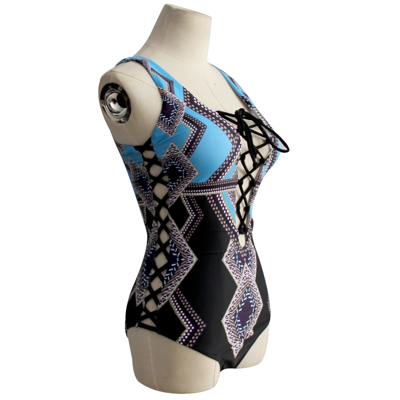Mayo женский купальник пуш ап 2018 Цельный Maillot с высокой геометрией пляжные