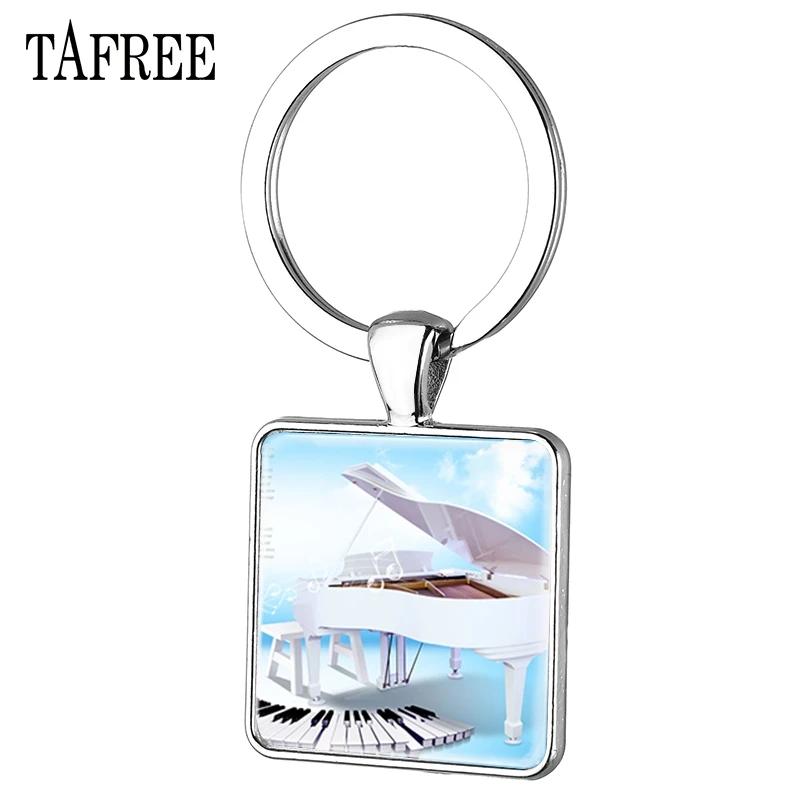 TAFREE новые модные квадратные брелки для ключей в форме пианино простой дизайн