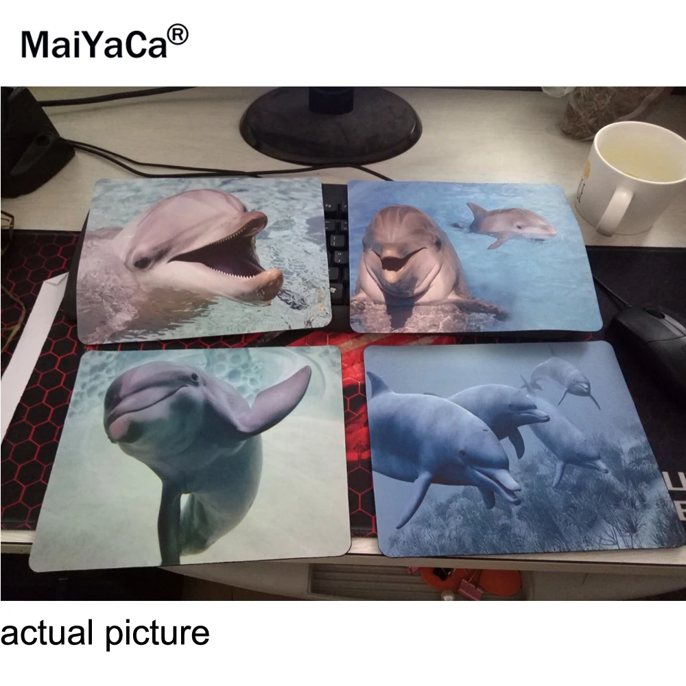 Резиновый коврик для мыши MaiYaCa с дельфинами под морем новый размер 18*22 см и 25*29 |