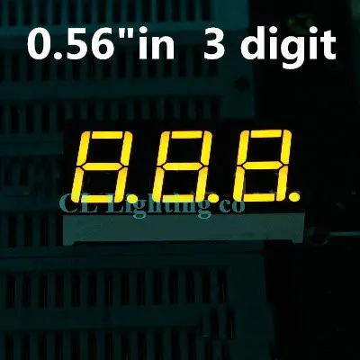 2 дюймовый Желтый 3 значный светодиодный дисплей модуль общий анод DIP цифровая