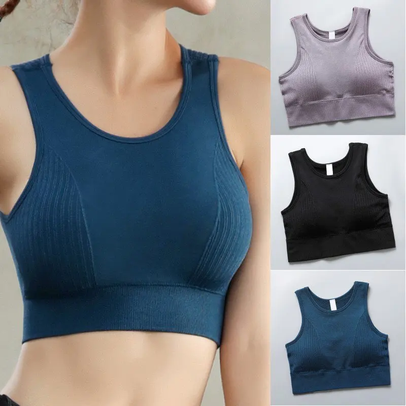 2019 бесшовный спортивный бюстгальтер топ для фитнеса женский бега розовые