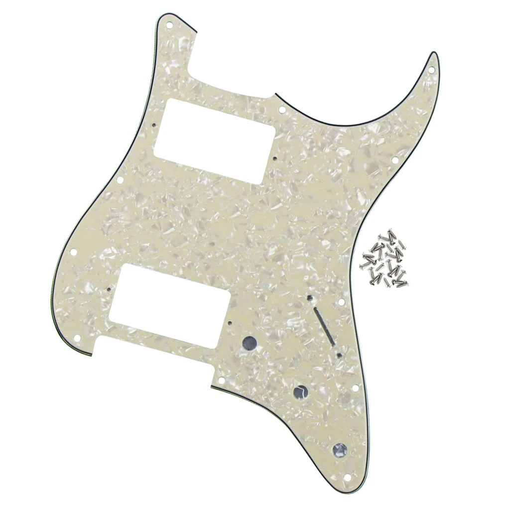 11 отверстий ST HH гитара Защита от царапин пластина с жемчугом 4 слоя w/Винты для