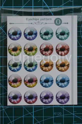 1pcs eye pattern O DIY модифицированный глазной чип шаблон бумаги бесшовный подходит тонкий стеклянный глазной чип s для Blyth куклы наглазники аксессуары в виде глазного яблока - Цвет: 1pcs eye pattern O