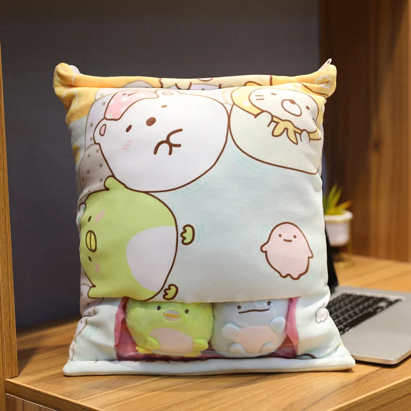 Плюшевая подушка Sumikko Gurashi, 8 шт., японская анимация, Sumikko Gurashi, мягкая подушка, уголок, био, мультяшная игрушка для детей, девочек