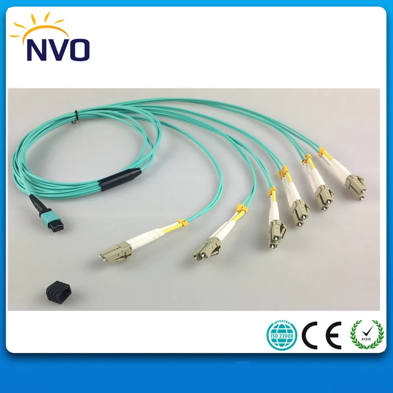 10M MPO(Female)-LC/UPC OM4 12cores 3.0mm Mini Fiber Cable LSZH Jacket 0.9mm Fan-out LC/UPC Optic for QSFP+SR module | Мобильные