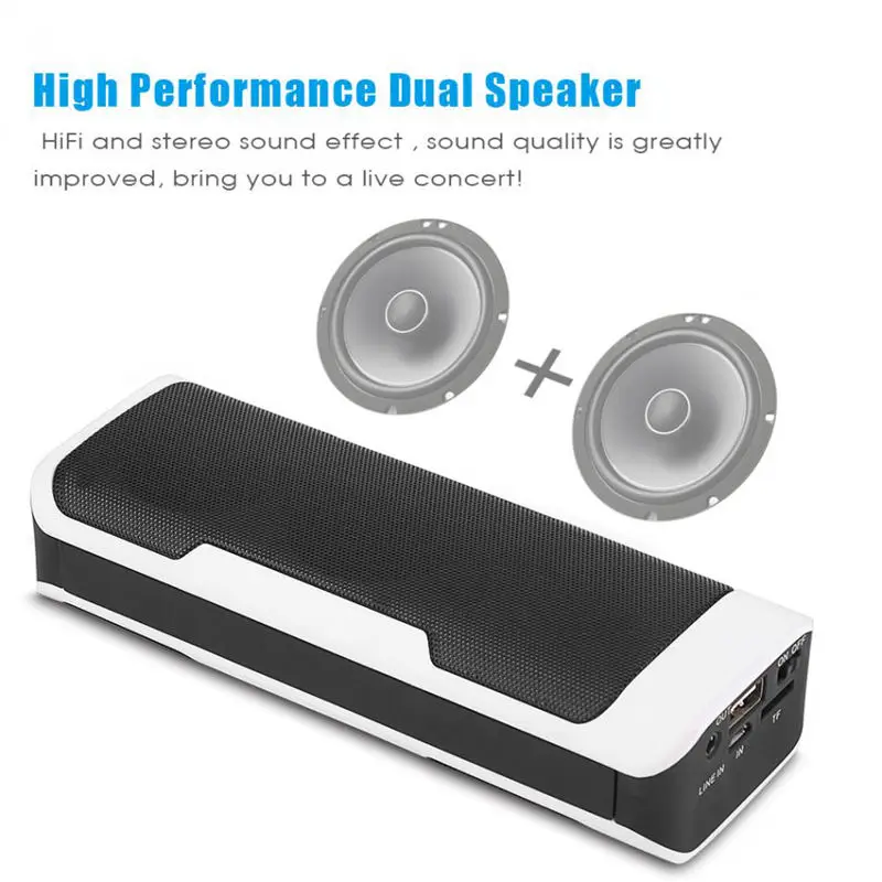 Портативный Bluetooth динамик стерео громкий 4000 мАч Внешний аккумулятор зарядное