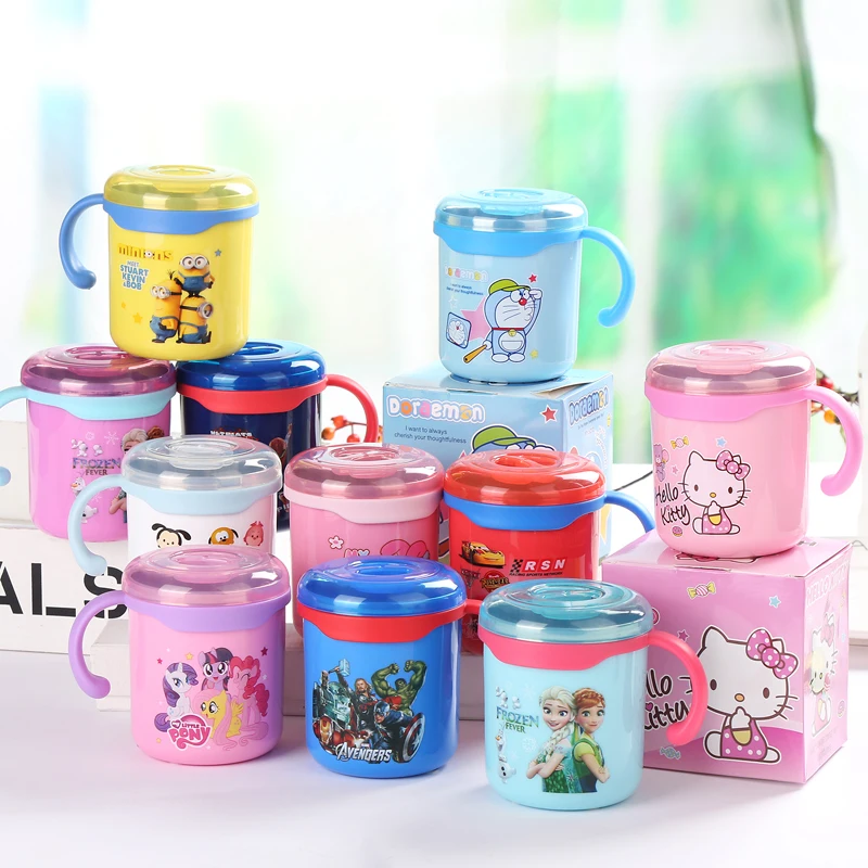 Детская чашка hello kitty 304 из нержавеющей стали стаканчики с ручкой 260 мл