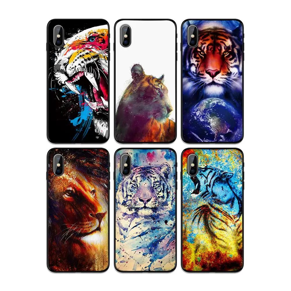 Изображение тигра по типу масляной живописи Роза Мечта мягкая