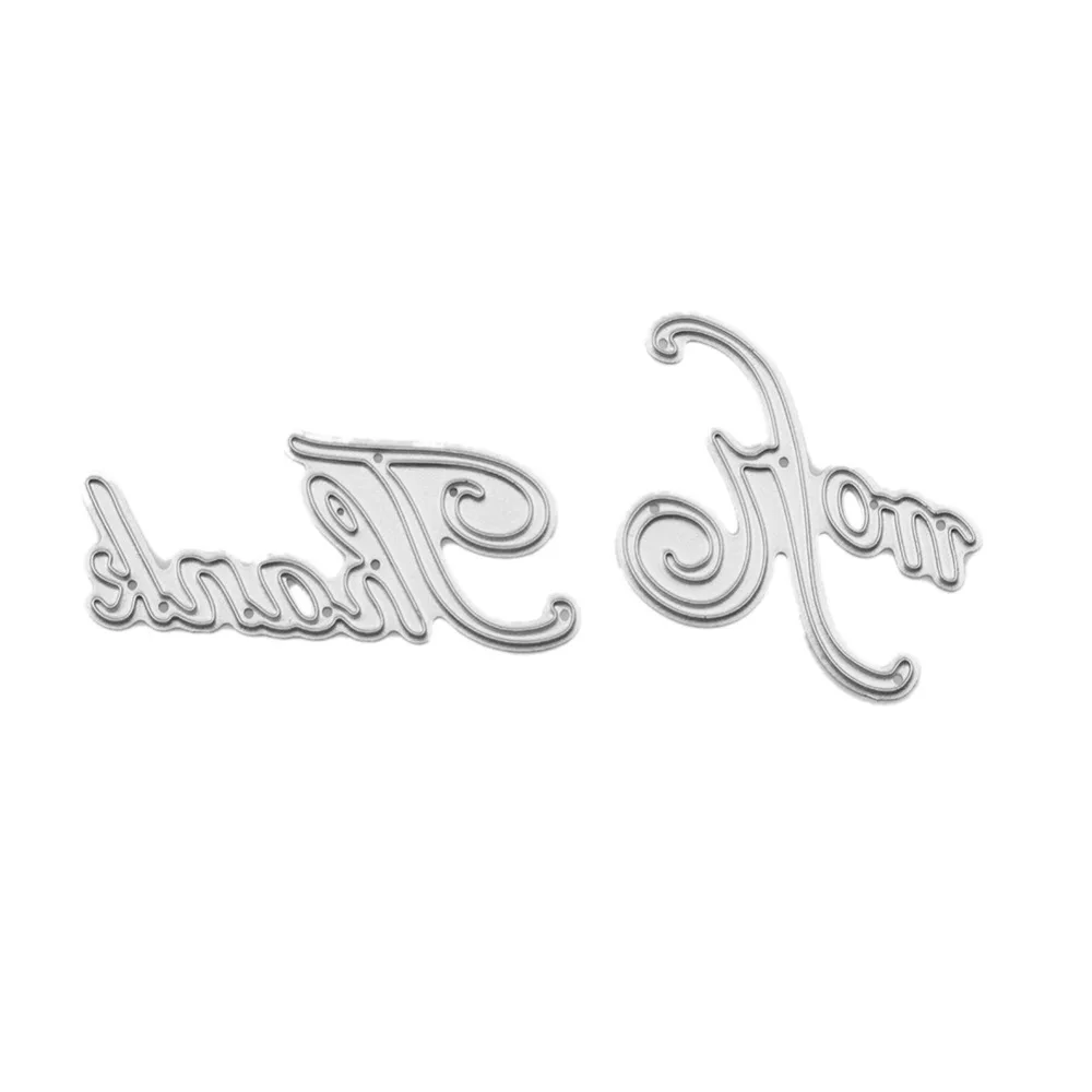 Трафарет Thank You из металлической стали 2 шт.|stencil for diy|stencils diy scrapbookingstencils scrapbooking |