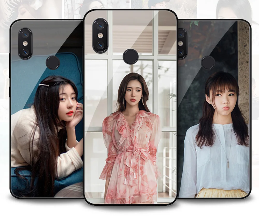 Customized DIY Tempered Glass Phone Case For Xiaomi Redmi S2 XiaomiS2 RedmiS2 Global Version Cover Personalised Logo Pattern |