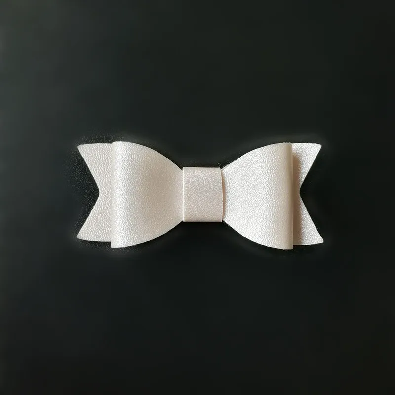 Cream color Новинка, 12 шт./лот из искусственной кожи,, бант, шпилька, войлок, искусственная кожа, бант, заколки для волос, модный аксессуар для волос, бант, заколка для волос для девочек - Цвет: Cream color