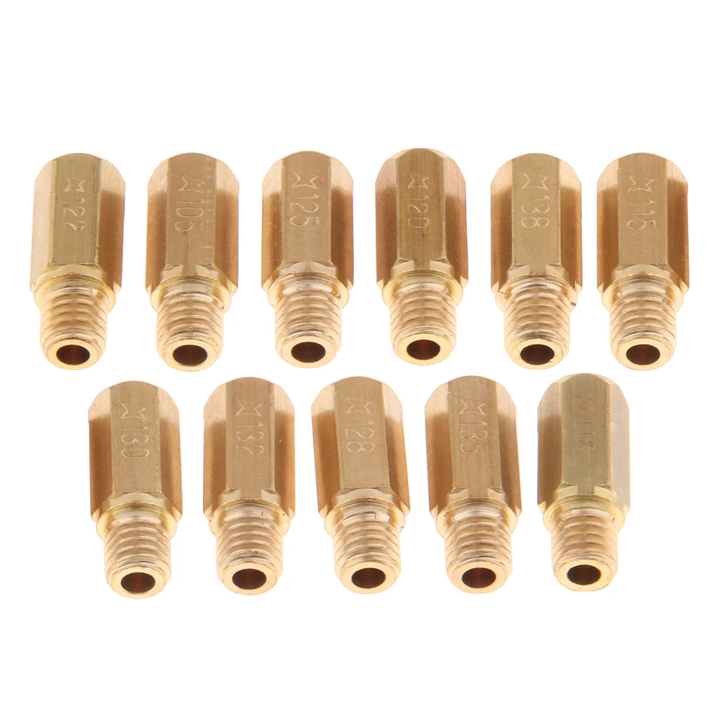 

11Pcs Carburetor Main Jet Injectors Nozzle Kit For Keihin OKO CVK KOSO PWK Carburetor Main Jet Kit Copper