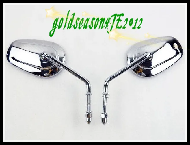 Бесплатная доставка хромированное овальное зеркало для мотоцикла Harley Softail Dyna