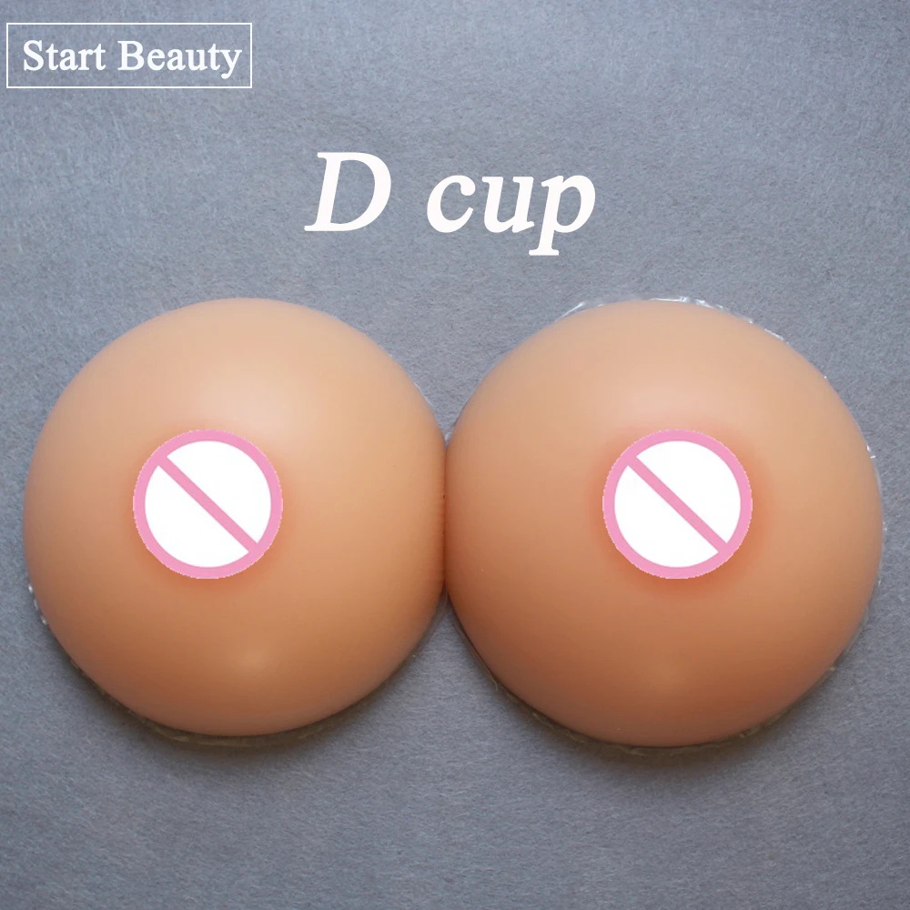 1000g/pair D cup Round Shape Silicone Breast Forms Boob Realistic Transvestite Crossdress Tresvestite Silicone Breast Prosthesis