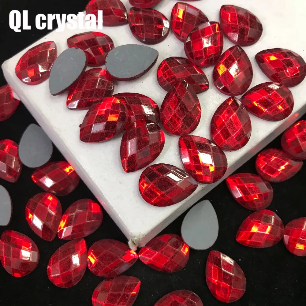 QL crystal 13x18mm Crystal popular DIY Clothes garments shose bags glue on flatbacks glass rhinestones | Дом и сад