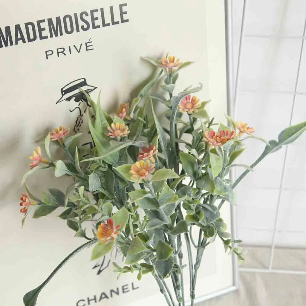 Искусственные цветы Хризантема Маргаритка поддельные в горшке букет стол