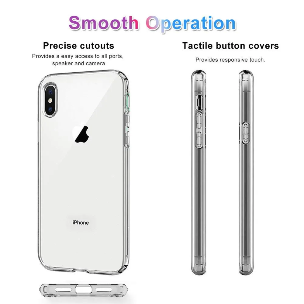 Ascromy для iPhone Xs Max чехол из закаленного стекла задней панели ТПУ мягкий силиконовый