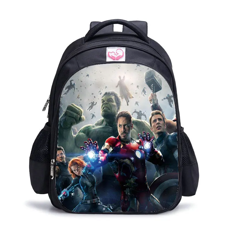 Детский рюкзак Marvel с принтом Железный человек Человек паук мстители школьный