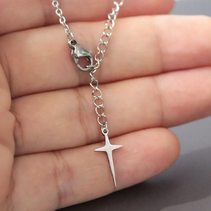 1 Pc Tiny Cross Spark Stainless Steel Anklet Ankle Bracelets Foot Bracelet Fashion Sandals Jewelry Accessories For Women | Украшения и