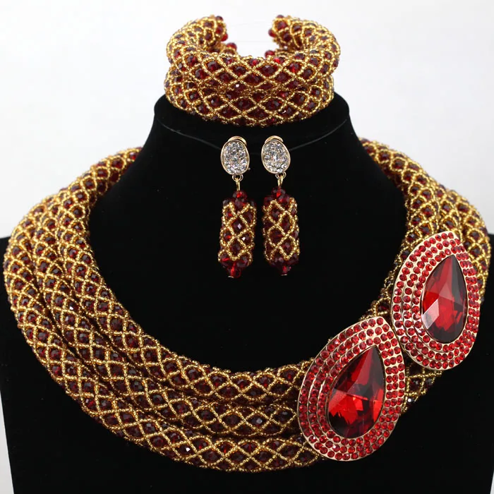 Фантастический набор свадебных ювелирных украшений в африканском стиле цвета