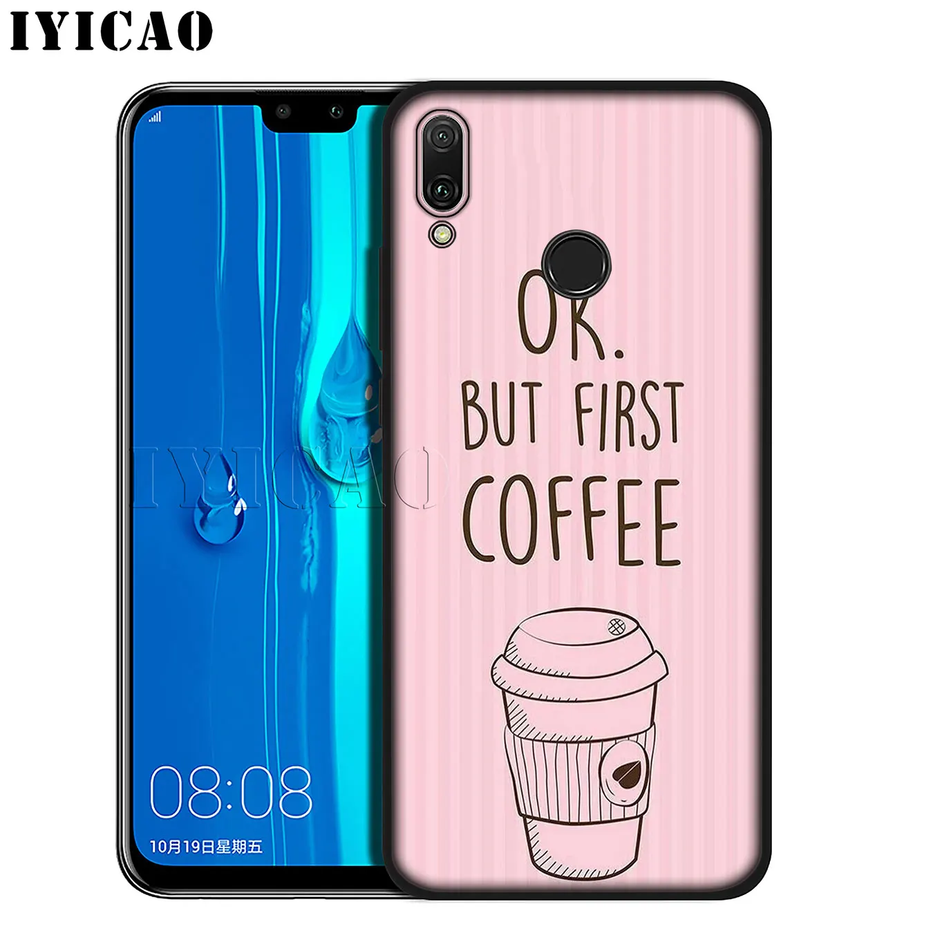 IYICAO ОК но сначала кофе книга Девушка Мягкий чехол для телефона Huawei Mate 30 20 10 Pro Nova 5I