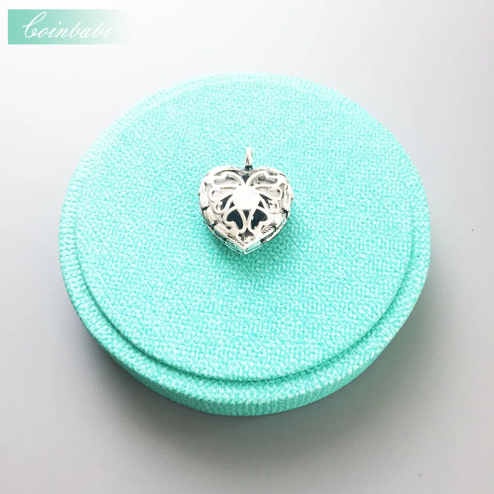 Кулон с черной пряжкой крылатые Сердце 925 Серебряные кольца для женщин винтажные