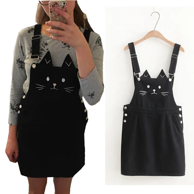 Повседневное вышитая подвеска джинсовое платье для женщин джинсовый сарафан с