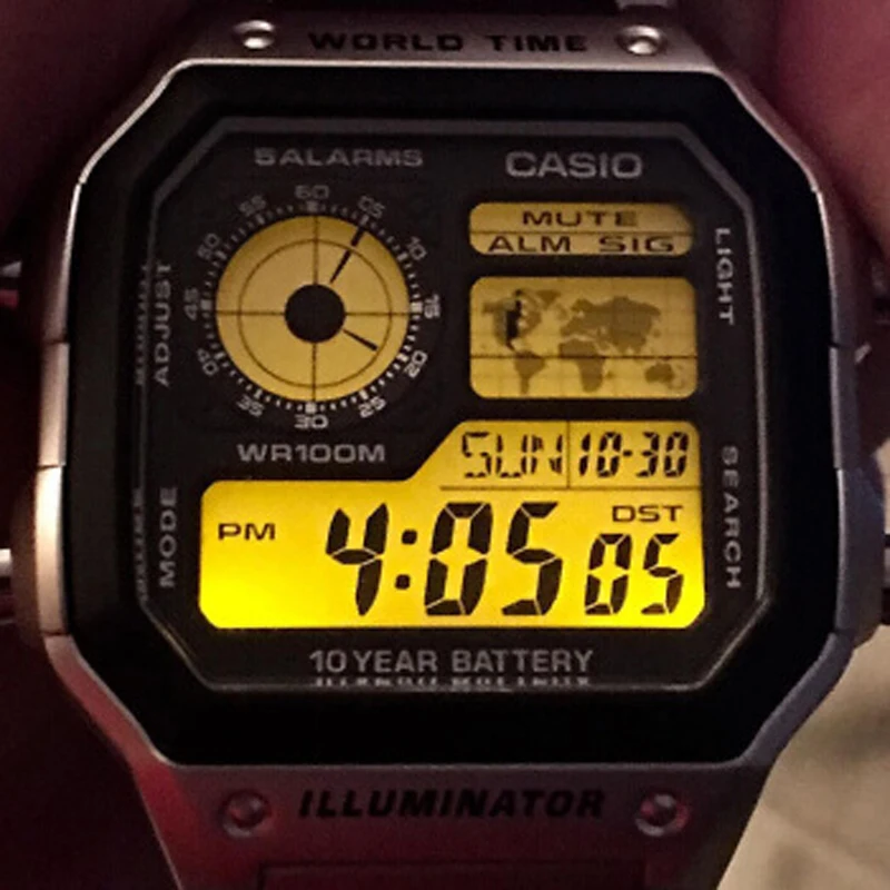 Casio лучший бренд роскошных Мужчин Спортивные AE-1200WHD-1A цифровые Часы