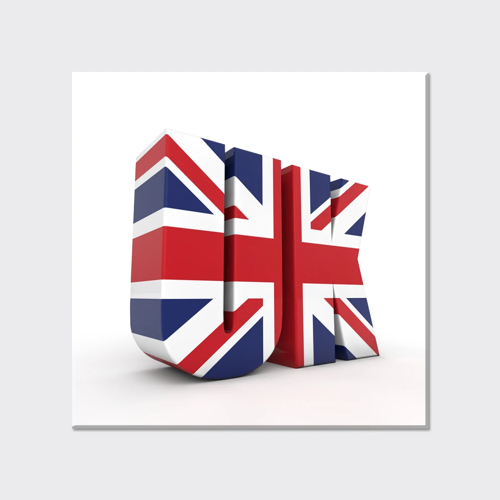 Новинка 2015 цветной парусиновый постер с флагом Великобритании Картина на холсте