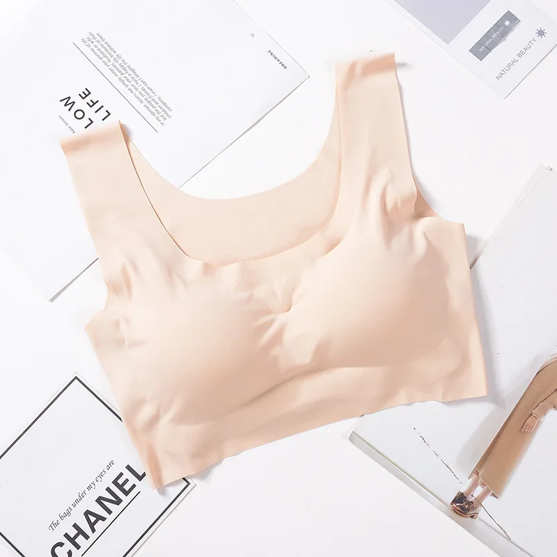 QA239 Ice Silk бесшовный бюстгальтер Sutian облегающий женский топ на бретелях нижнее