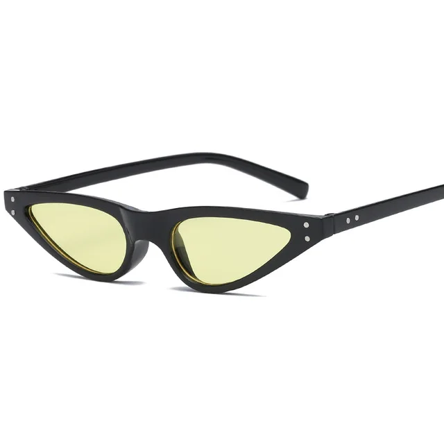 Femmes Petites lunetes De Soleil Rouge Sunglases 2018 фестивальные Jaune Cateye lunettesoleil | Аксессуары для одежды