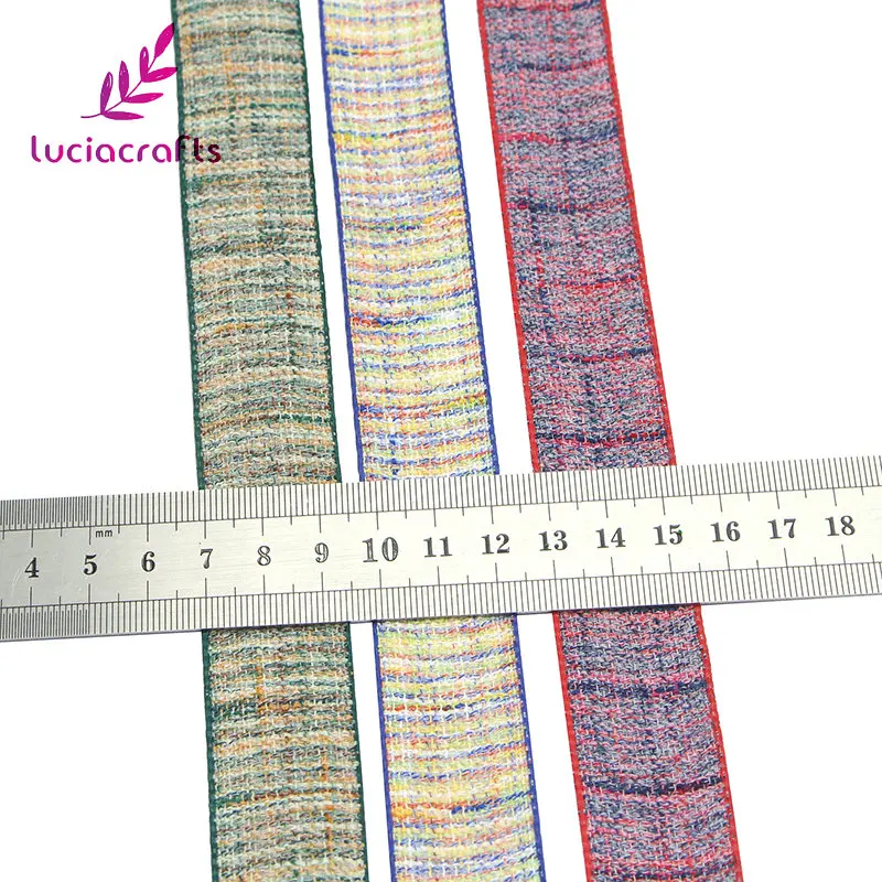 Lucia crafts 2y/лот " 25 мм Натуральная пеньковая Лента Джутовая Мешковина DIY винтажная деревенская льняная ручная работа украшение для свадебной вечеринки R0809