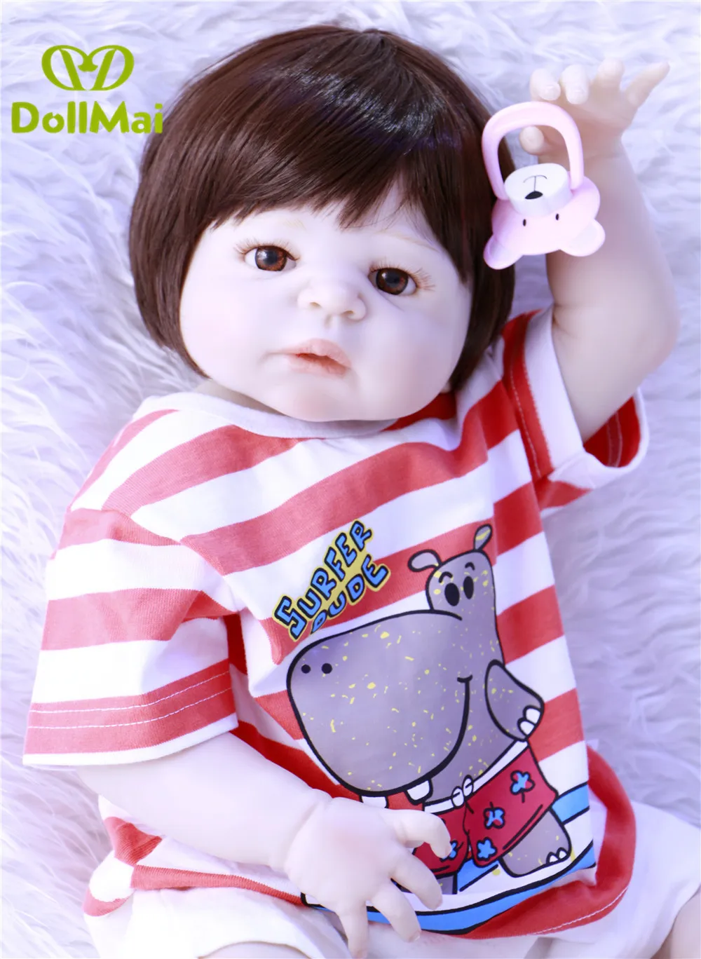 Оригинальные Полностью силиконовые куклы-Младенцы 57 см куклы для новорожденных