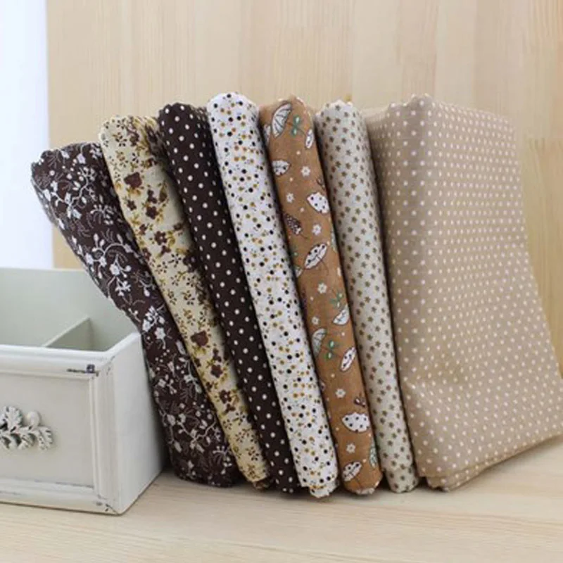 2017 7 шт. 100% хлопок серая серия модная ткань для шитья сделай сам стежка набор