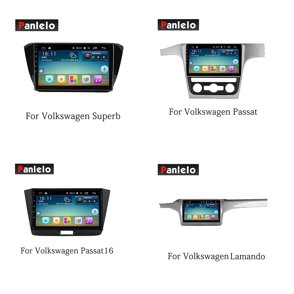 Panlelo стерео Android 7 1 2 Din для Volkswagen Sagitar Sportsvan LamandoCC Octavia Superb Bora авто радио gps навигации |